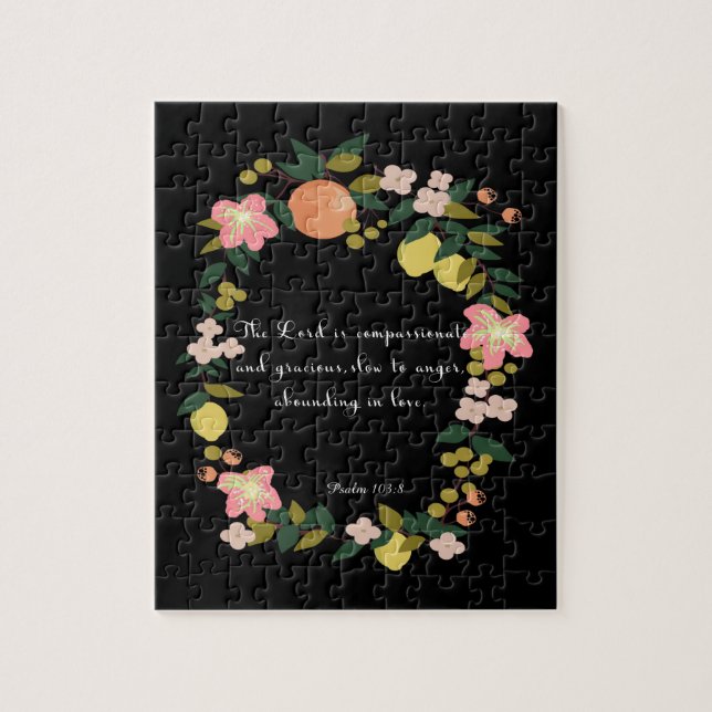 Puzzle La biblia versifica el arte - 163:8 del salmo (Vertical)