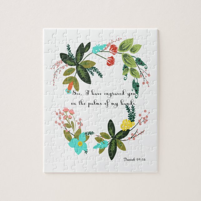 Puzzle La biblia versifica el arte - 49:16 de Isaías (Vertical)