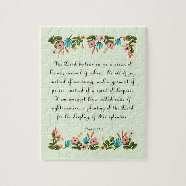 Puzzle La biblia versifica el arte - 61:3 de Isaías (Vertical)