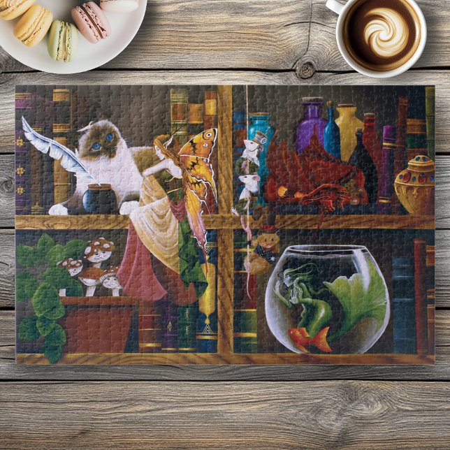 Puzzle La biblioteca de fantasías de Wizards (Subido por el creador)