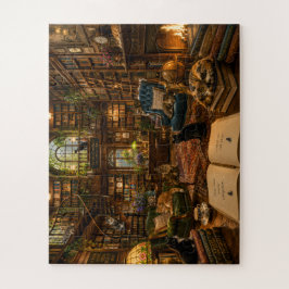 Puzzle La Biblioteca de los Gatos Acogedores - Rompecabez