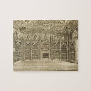 Puzzle La biblioteca, grabada por Godfrey, de 'Descriptio
