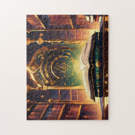 Puzzle La biblioteca mágica para brujería de la escuela d