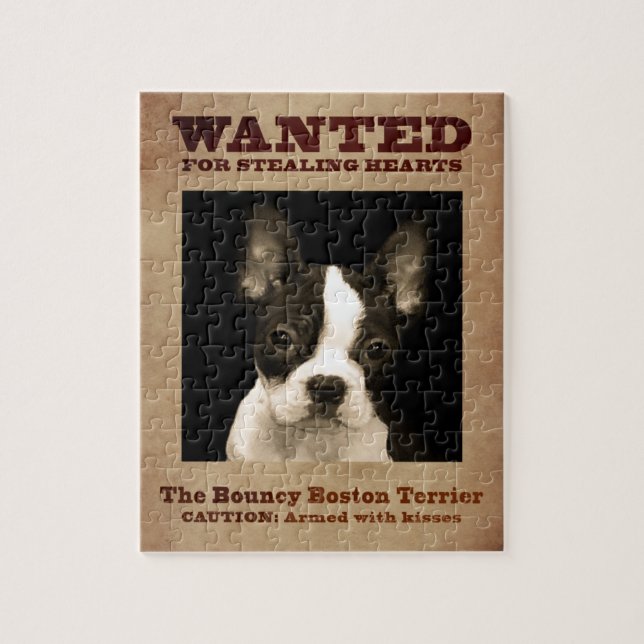 Puzzle La Boston animosa Terrier (Vertical)
