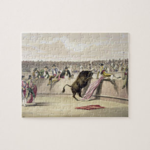 Puzzle La Bull que salta las barreras, 1865 (litho del