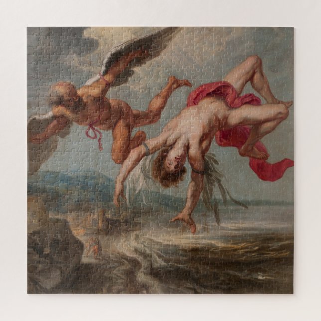 Puzzle La caída de Icarus (por Jacob Peter Gowy) (Vertical)