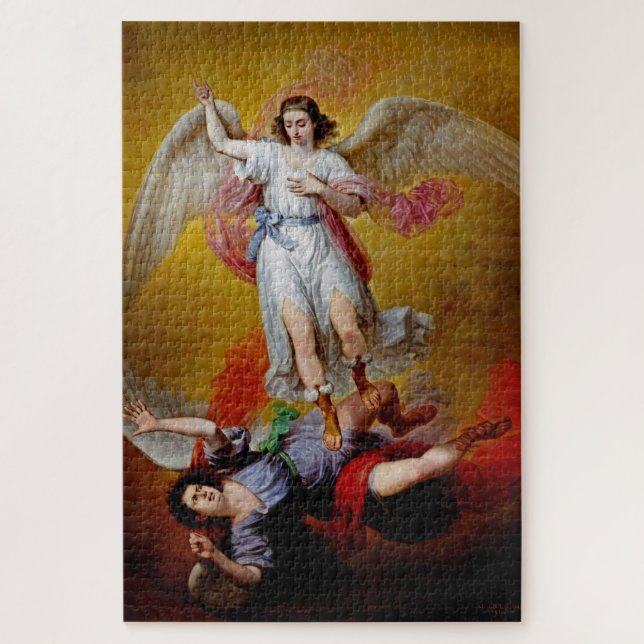 Puzzle La caída de Lucifer por Antonio Maria Esquivel (Vertical)