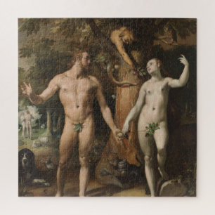 Puzzle La caída del hombre 1592 arte de Adam y Eve Van H