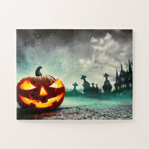 Puzzle La calabaza de Halloween luminosa de SlipperyJoe w