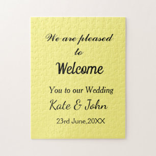 Puzzle La caligrafía mínima simple añade tu nombre boda w