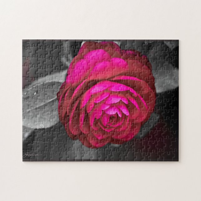 Puzzle La camellia rosada (Horizontal)