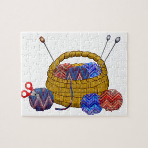 Puzzle La canasta de las agujas de punto Yarn