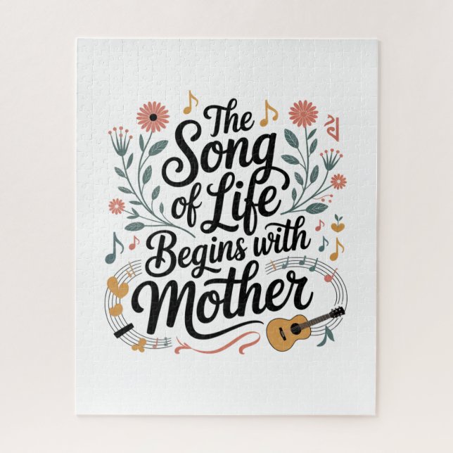 Puzzle La Canción De La Vida Comienza Con La Madre (Vertical)
