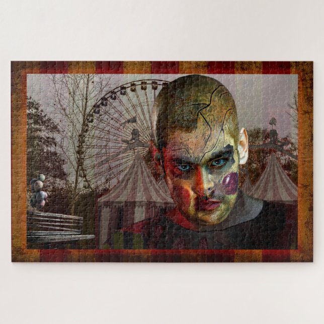 Puzzle La cara de muñeca feliz feliz de Halloween de Slip (Horizontal)