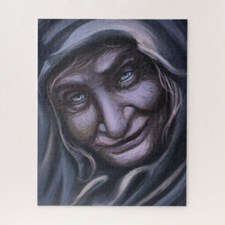Puzzle la cara de una vieja bruja