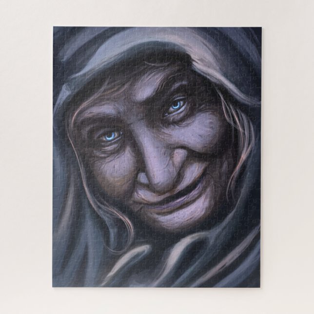 Puzzle la cara de una vieja bruja (Vertical)