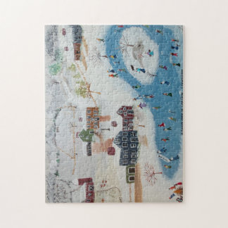 Puzzle La carrera alrededor del estanque