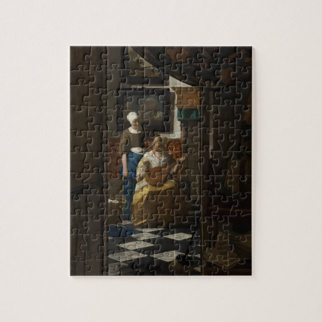 Puzzle La carta de amor de Johannes Vermeer (Vertical)