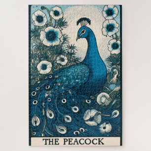 Puzzle La carta Peacock Tarot arte pavos reales arte Verd