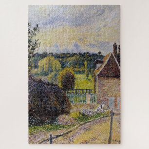 Puzzle La Casa Delafolie, Éragny, Atardecer (1885) por C.