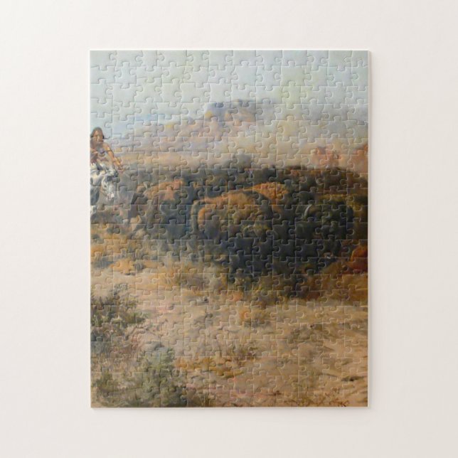 Puzzle La caza de búfalos de 1899 Charles Marion Russell (Vertical)