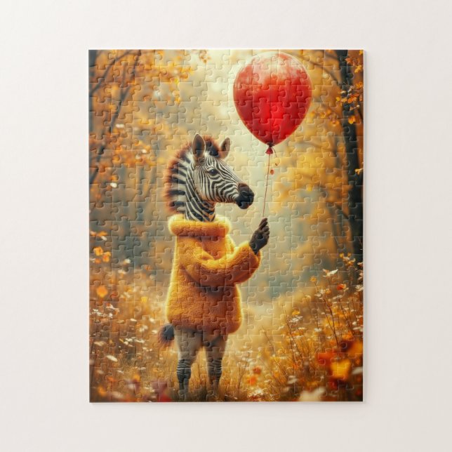 Puzzle La cebra y el globo rojo (Vertical)