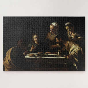 Puzzle La cena en Emmaus (1606) por Caravaggio