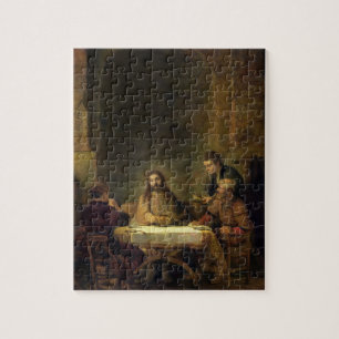 Puzzle La cena en Emmaus, 1648 (aceite en el panel)