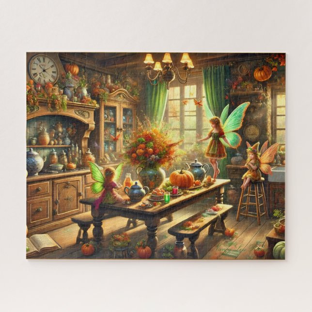 Puzzle La cocina de las hadas otoñales reuniendo el rompe (Horizontal)