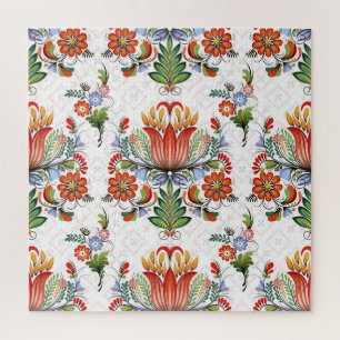 Puzzle La colorida etnia Petrykivka: Flores ucranianas.