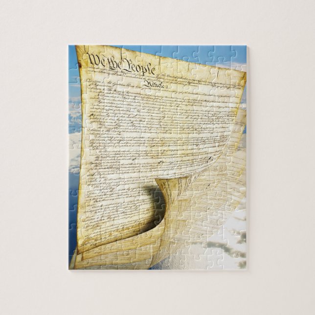 Puzzle La Constitución de los Estados Unidos sobre la Tie (Vertical)