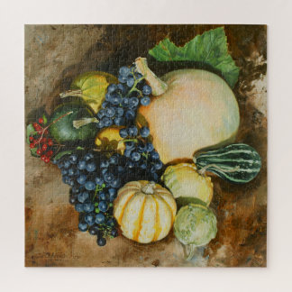 Puzzle La cosecha de otoño con vida residual con calabaza