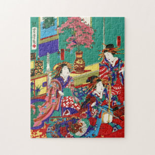 Puzzle La cosecha japonesa de ukiyo-e geisha maiko
