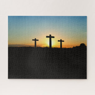 Puzzle La crucifixión cruza al atardecer