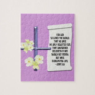 Puzzle La cruz florece a Juan 3-16