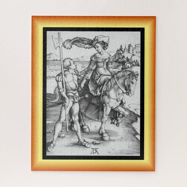 Puzzle La Dama A Caballo Y La Lansquenet ~ * ~ ~ (Vertical)