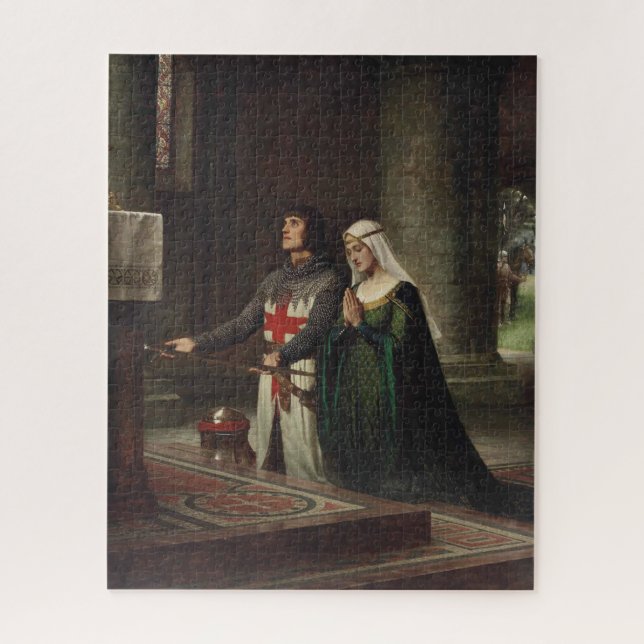 Puzzle La Dedicación (Caballero medieval y su Dama) (Vertical)