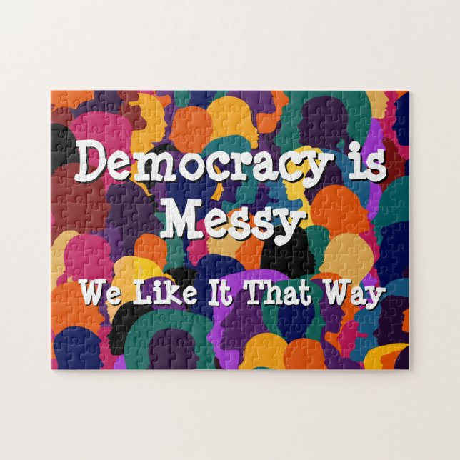 Puzzle La democracia es desordenada  (Horizontal)