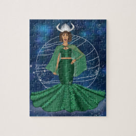 Puzzle La diosa zodiaca del tauro con el planeta gobernan