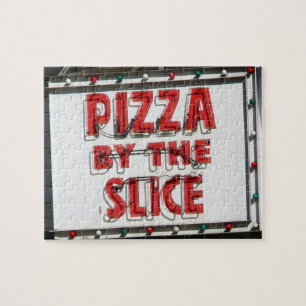 Puzzle La diversión y la pizza difícil firman adentro l