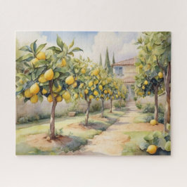 Puzzle La elegancia de los limoneros en acuarela