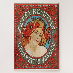 Puzzle La elegancia vintage de Mucha: Lefèvre-Utile Gaufr