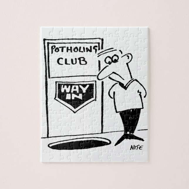 Puzzle La entrada del Potholing Club se encuentra en el p (Vertical)