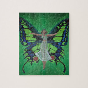 Puzzle La era del Jazz Showgirl Flapper llevando alas de 