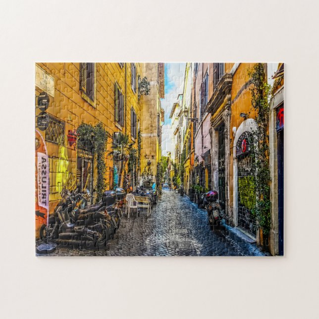 Puzzle La escena callejera de Roma. (Horizontal)