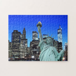 Puzzle La estatua de la libertad y del horizonte de NYC