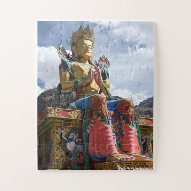 Puzzle La estatua gigante de Maitreya Buddha Jigsaw (Vertical)