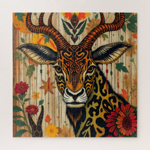 Puzzle la etnia africana Kwanzaa Animales salvajes disfra
