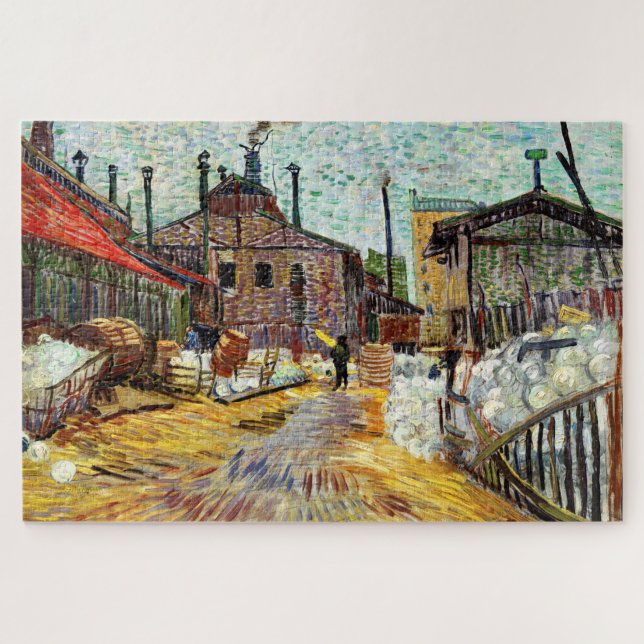 Puzzle La fábrica (1887) de Vincent Van Gogh (Horizontal)