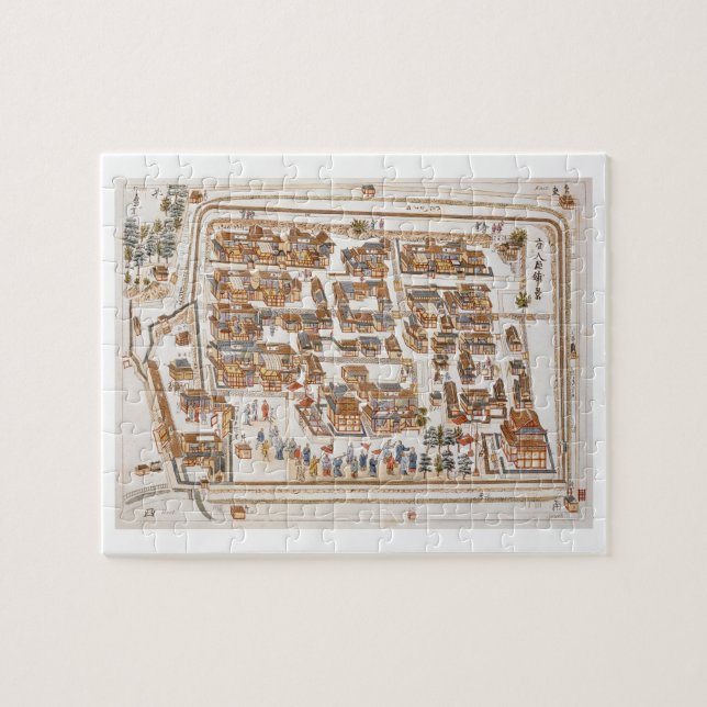 Puzzle La fábrica china en la calle de Teng-chan en (Horizontal)